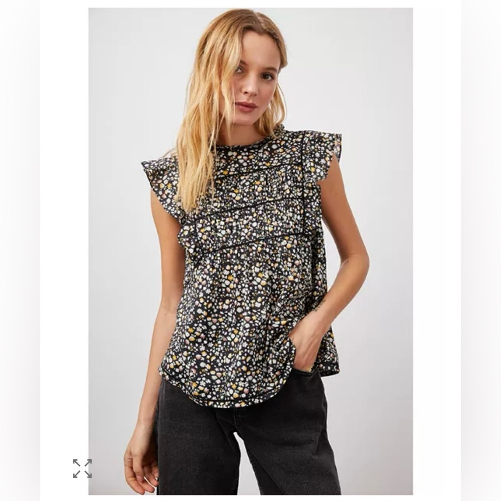 Rails Filomena Smocked Floral Print Top